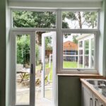 uPVC French doors with top and side windows